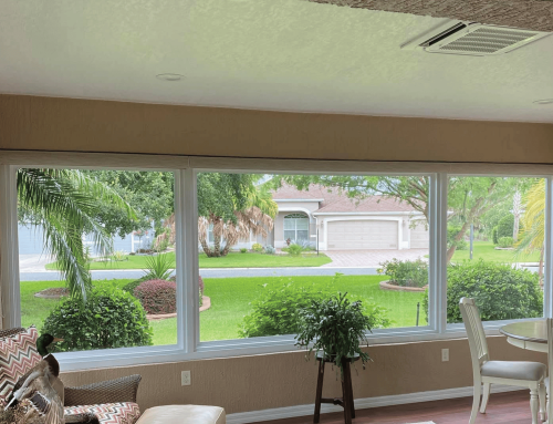 Glassed-in lanai with mini-split