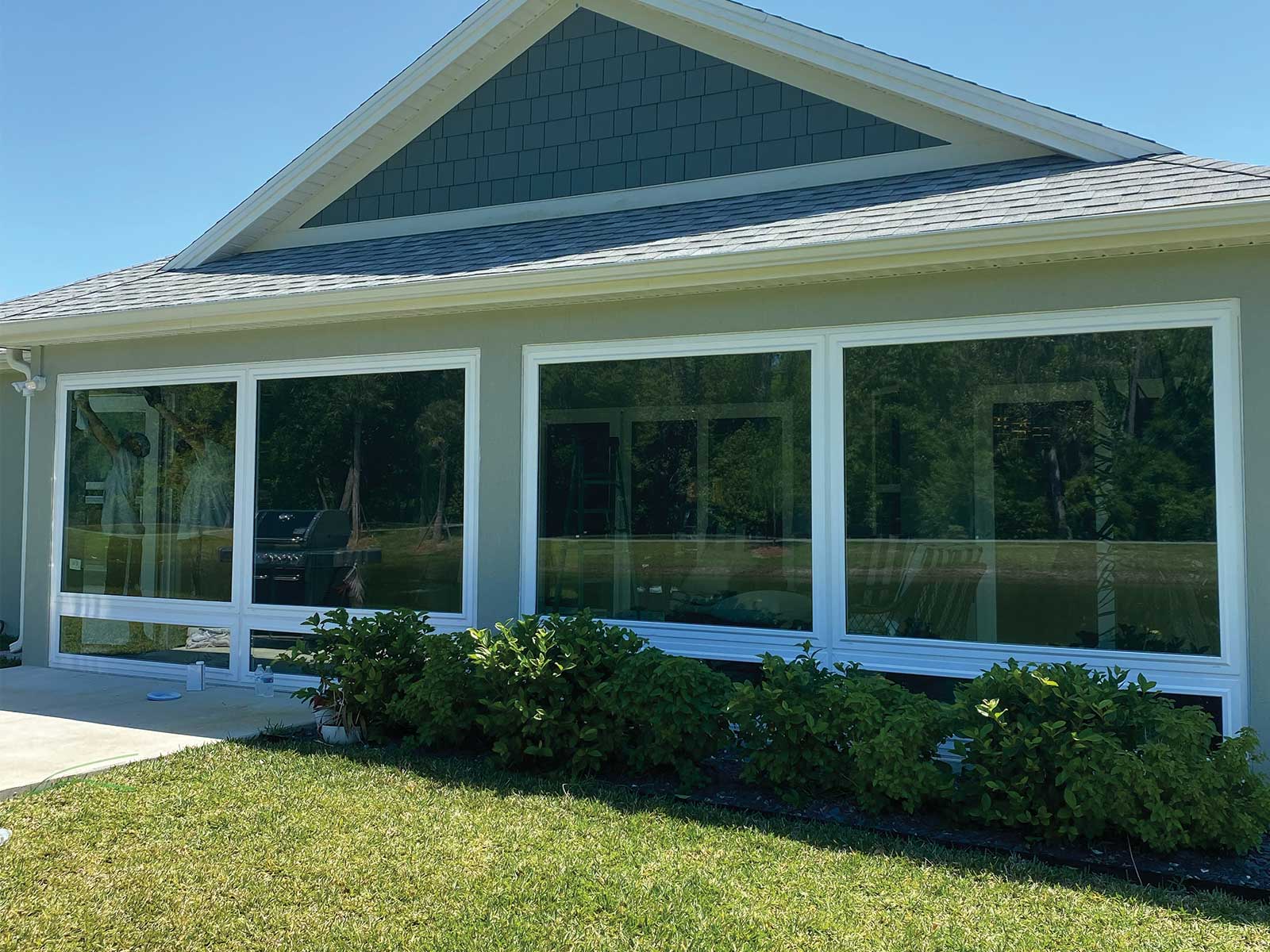 Insulated glass lanai enclosure on a home in The Villages, Florida