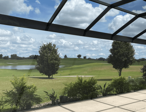 Birdcage overlooking the golf course